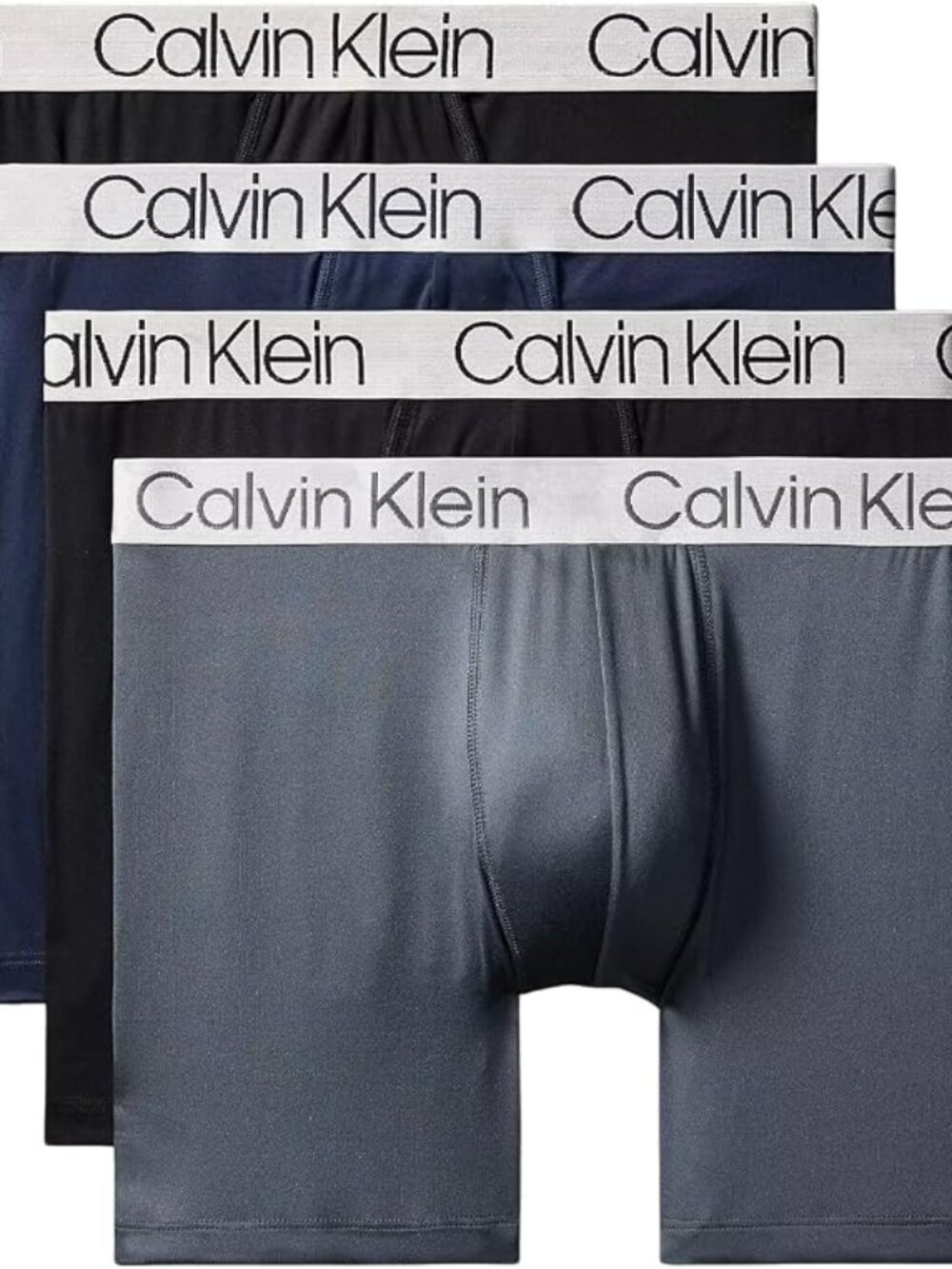 NEW $54 Calvin Klein Mens 4-Pack Microfiber Chromatic Stretch Boxer Brief MEDIUM